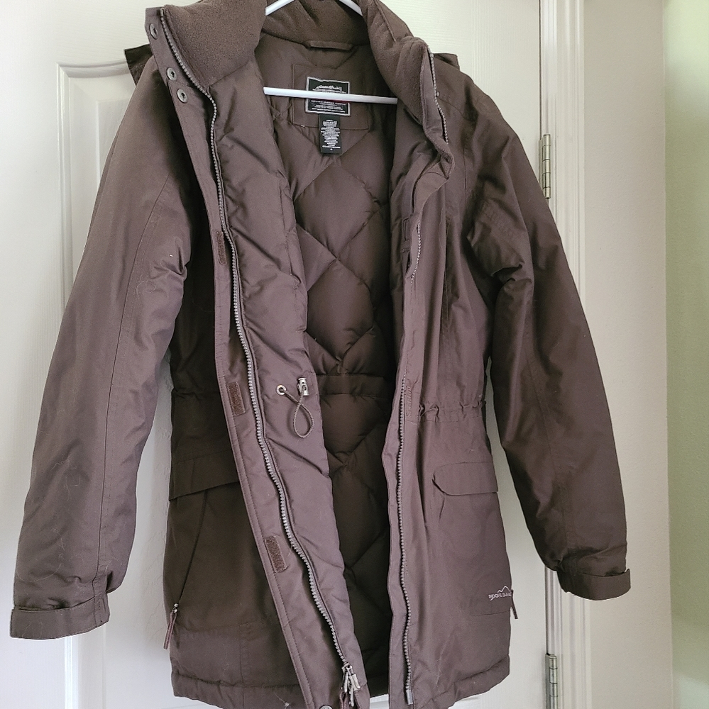 Eddie Bauer Weather Edge womens L brown coat